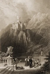 Thurnburg Castle, engraved by J.T. Willmore, illustration from 